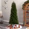 7.5ft. Pre-Lit Slim Colorado Mountain Spruce Artificial Christmas Tree, Multifunction White Micro LED Lights
